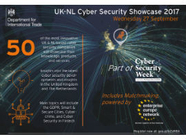 ThreadStone actief tijdens de Cyber Security week in de UK-NL Cyber Security Showcase 2017